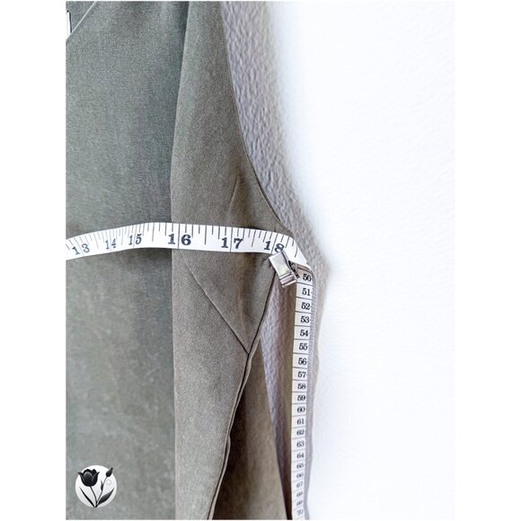 Women's Earth Music & Ecology Mini Dress S / M Khaki Slip Strap Faux Suede Japan - Picture 9 of 12